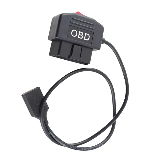 Miniatura 3 de Keenso Cable de alimentación OBD, 48cm/18.9in OBD Cable adaptador de corriente con botón de interruptor Acc Mode Protección de bajo voltaje