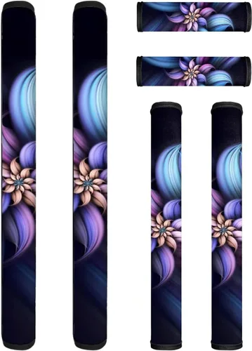 Miniatura 25 de Juego de 6 fundas para manijas de puerta con diseño de margaritas y flores americanas, 4 de julio, Día de la Independencia, fundas para manijas