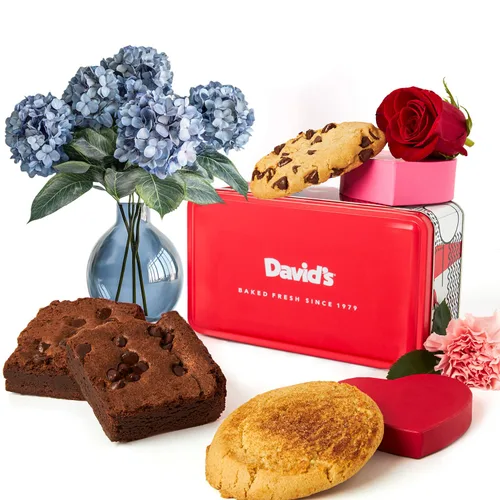 Miniatura 15 de Galletas de chocolate con chispas sin gluten y brownies de DAVID'S COOKIES - Postres de panadería gourmet ideales para un delicioso regalo de comida