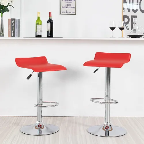 Miniatura 7 de Juego de 2 taburetes de bar giratorios de altura de mostrador para taburete de cocina, taburetes de bar altos, taburetes de isla de cocina de piel