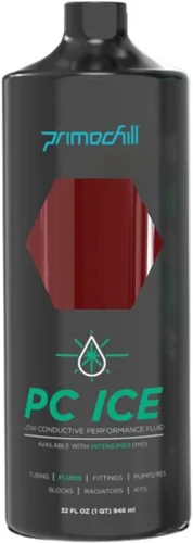 Miniatura 2 de PrimoChill Hielo - Refrigerante de refrigeración por agua para computadora, rellena y olvida, baja viscosidad, bajo contenido químico, protección