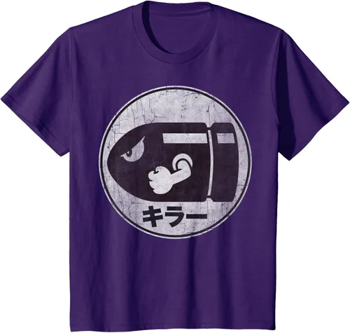 Miniatura 21 de Super Mario Camiseta con logotipo de Bullet Bill Distressed en Kanji