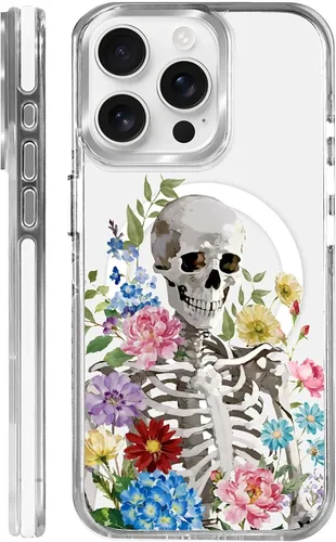 Miniatura 60 de Funda para iPhone 13/14 [compatible con Magsafe], funda magnética transparente de silicona a prueba de golpes con patrón de versículos de la Biblia