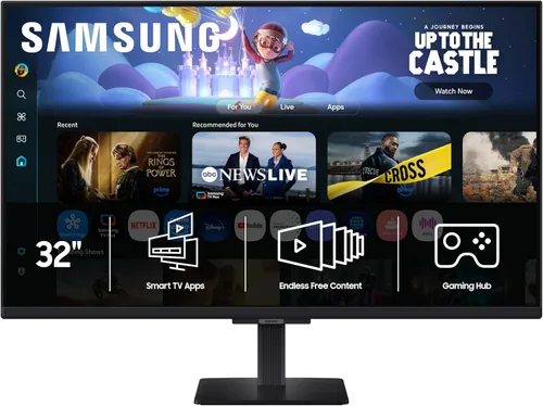 SAMSUNG Monitor inteligente FHD de 32 pulgadas serie M5 (M50F) con transmisión de TV, altavoces, HDR10, concentrador de juegos, múltiples puertos,