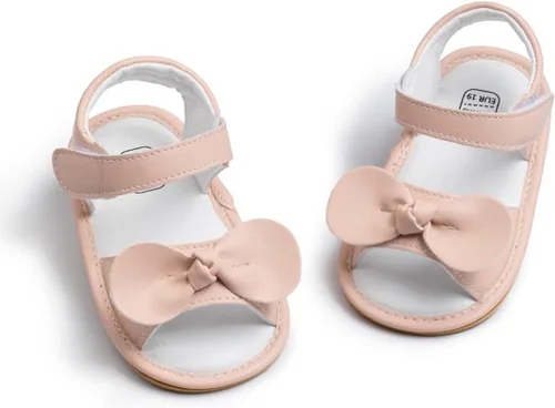Miniatura 118 de Meckior Sandalias de verano con punta abierta y suave de piel sintética para bebés y niñas pequeñas
