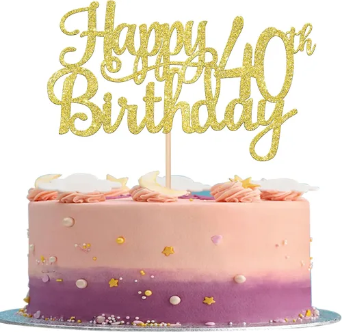 Miniatura 73 de 1 pieza de decoración de pastel de feliz 6º cumpleaños con purpurina para 6 años, palillo de pastel número 6, fabulosa decoración de pasteles