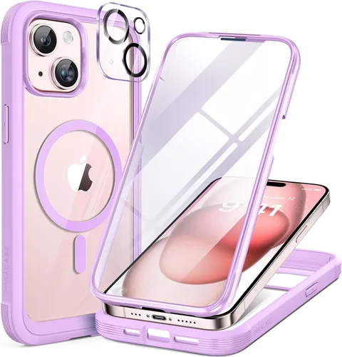 Miniatura 82 de Miracase Funda para iPhone 13 de 6.1 pulgadas, [sin burbujas] funda de teléfono de cuerpo completo con pantalla de vidrio completa integrada, sin