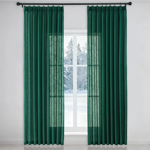 Miniatura 20 de Cortinas semitraslúcidas de lino neutro de 84 pulgadas de largo, cortinas y cortinas de lino beige crema que filtran la luz, tratamientos modernos