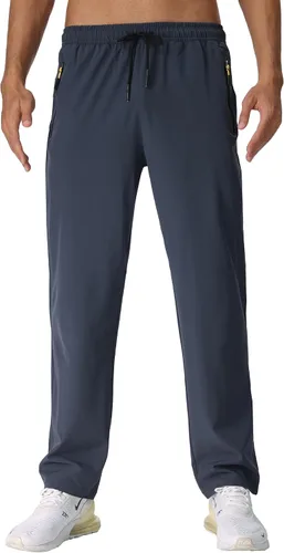 Miniatura 3 de Rapoo Pantalones de senderismo ligeros para hombre, de secado rápido, elásticos, para correr, entrenar y casual