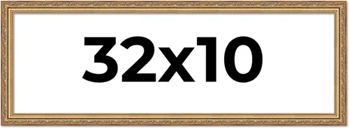 Miniatura 191 de Poster Palooza Marco de fotos de madera maciza ornamentada dorada de 3 x 3 pulgadas, ancho de moldeo de 1.25 pulgadas, con plexiglás acrílico UV