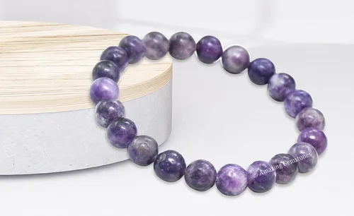 Miniatura 190 de Amazing Gemstone Pulsera de cristal para mujeres y hombres, pulsera de cristal curativo de protección, pulsera elástica con cuentas de piedras