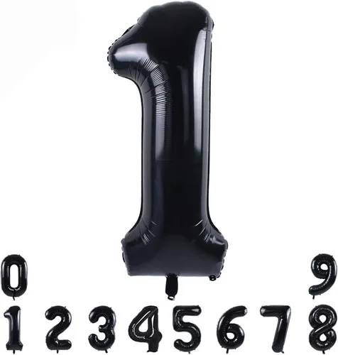 Miniatura 23 de TONIFUL Globos grandes de helio de letras B negras grandes de 40 pulgadas, globos de aluminio Mylar para decoración de suministros de fiesta