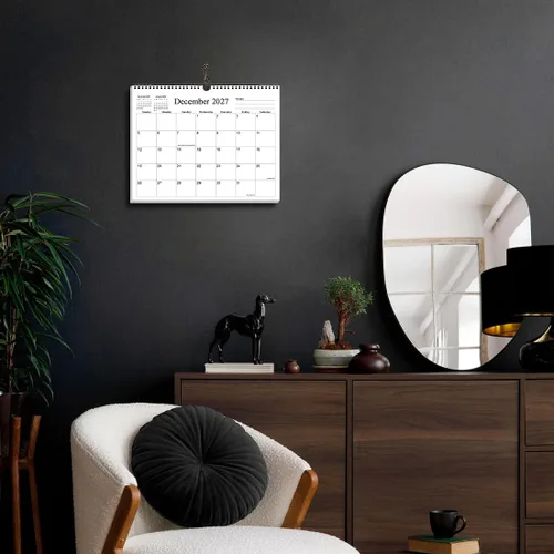 Miniatura 7 de Calendario pequeño de pared 2026 – Mini calendario 2026-2027 de enero de 2026 a junio de 2027, calendario pequeño de 18 meses con papel premium, 6 x