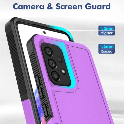 Miniatura 140 de Jeylly Compatible con Samsung Galaxy A22 5G Funda, Funda Samsung A22 5G con 2pcs protectores de pantalla de vidrio templado