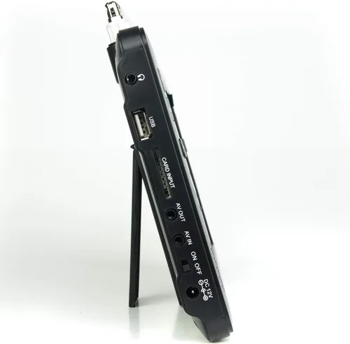 Miniatura 7 de Tyler 9" 1080p TV LCD portátil con monitor, batería recargable, capacidad inalámbrica, HD-TV, USB, tarjeta SD, AC/DC, control remoto, soporte