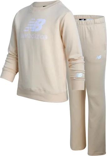 New Balance Conjunto deportivo para niña, sudadera de forro polar activo de 2 piezas y leggings con vuelo de patada, conjunto de pantalones de yoga