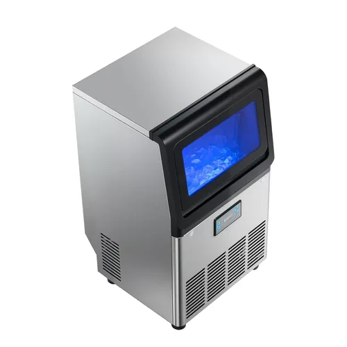 Miniatura 9 de VEVOR Máquina comercial para hacer hielo, 80 libras/24 horas con capacidad de almacenamiento de 13 libras, encimera, independiente/debajo