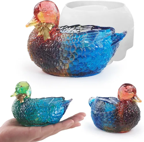 Miniatura 6 de Molde de vela de oso de árbol, moldes de fundición de resina de animales y osos, moldes de joyería de arcilla de silicona, suministros