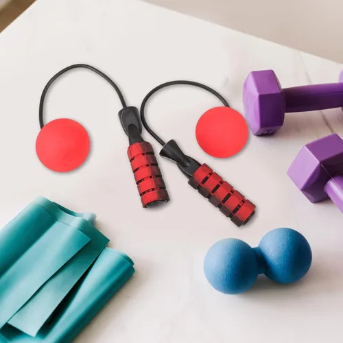 Miniatura 3 de Luxshiny Cordless Jump Rope with Weighted Balls Non-slip Handle Portable Skipping Rope for Fitness Adults Home Workout for Women and Men