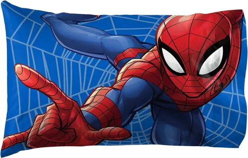 Miniatura 12 de Marvel Avengers - Juego de 2 fundas de almohada de superhéroes reversibles, Spiderman Capitán América, Hulk Iron Man, ropa de cama de microfibra