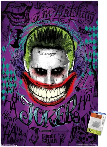 Trends International DC Comics Movie - Póster de pared con alfileres de empuje