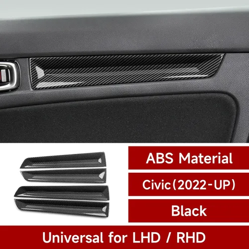 Miniatura 2 de Tiras Cubiertas Calcomanías para Manijas de Puerta Interior de Automóvil para Honda Civic 11ª Generación 2022 2023 2024 2025 Accesorios Pegatinas