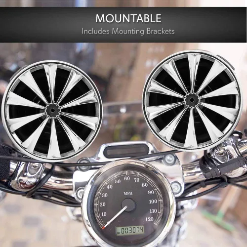 Miniatura 3 de Lanzar Sistema de amplificador de altavoces impermeables para motocicleta, juego de altavoces impermeables de 3 pulgadas, 700 W, entrada auxiliar