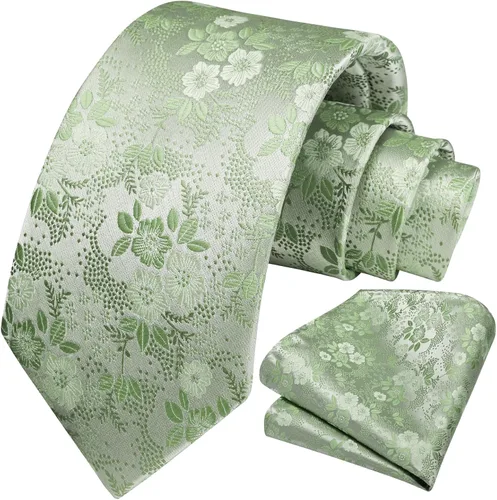 Miniatura 138 de Corbatas florales tejidas clásicas para hombre, corbata cuadrada de bolsillo, corbatas formales para hombres, boda con pañuelo