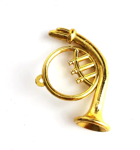 Miniatura 3 de Juego de mini instrumentos musicales en miniatura, adornos dorados para árbol de Navidad, colección de mini instrumentos con guitarra pequeña