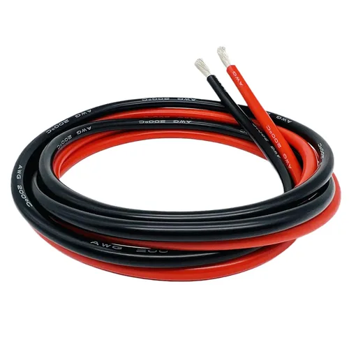 ANAMIA - Alambre de silicona flexible de calibre 6, 6 AWG, conductor de cobre estañado de 3200 * 0.08mm, trenzado de alta temperatura para batería,