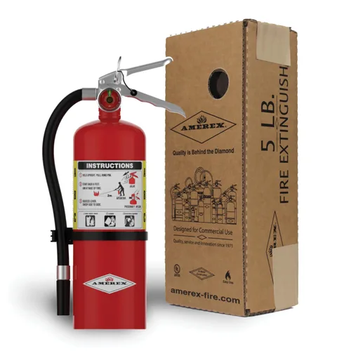 Miniatura 7 de Extintor químico seco Amerex B402, 5 libras, clase A, B, C, con soporte para pared