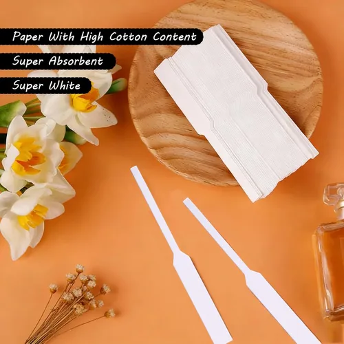 Miniatura 3 de Perfume Tester Strips, 600 Disposable Essential Oil Test Cards, White Ink Blotter Strip for Diffusing Fragrance