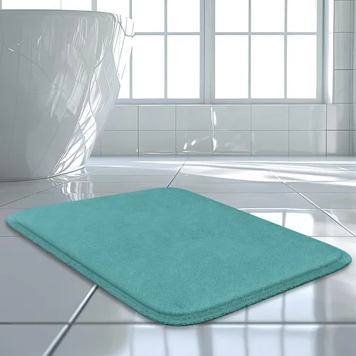 Miniatura 5 de Alfombra de baño de lujo – 1 pieza de alfombrilla de baño de espuma viscoelástica, antideslizante y ultrasuave, altamente absorbente, fácil