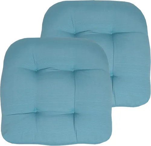 Miniatura 66 de Sweet Home Collection - Cojines para silla de patio al aire libre, cojines prémium con relleno grueso y cómodo de fibra, con tul, 19 x 19 pulgadas