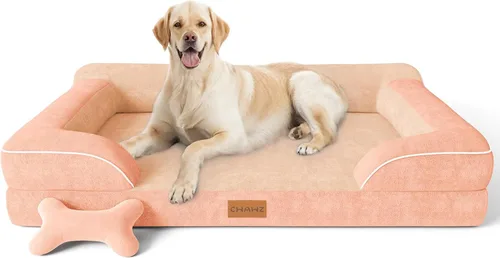 Miniatura 12 de CWAWZ Cama ortopédica para perros extra grandes, cama ortopédica para perros con espuma viscoelástica de gel refrescante, cama impermeable para Negro