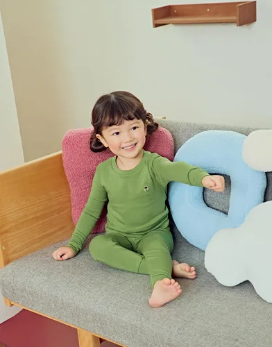 Miniatura 4 de moimoln Pijama de algodón suave y liso de manga larga para bebés y niños, 6 meses a 5 años