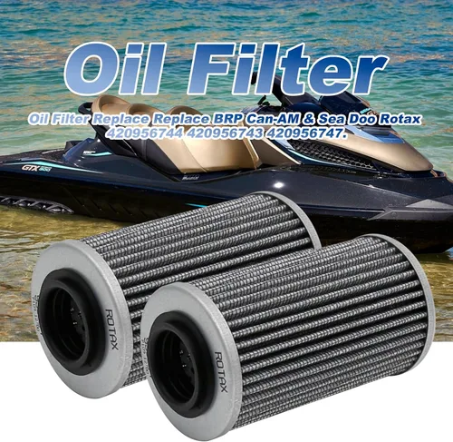 Miniatura 4 de EATAKWARD Paquete de 2 filtros de aceite 420956744, repuesto para motores Rotax Can-Am Spyder y Sea Doo 1503 y 1630 para motos acuáticas Seadoo