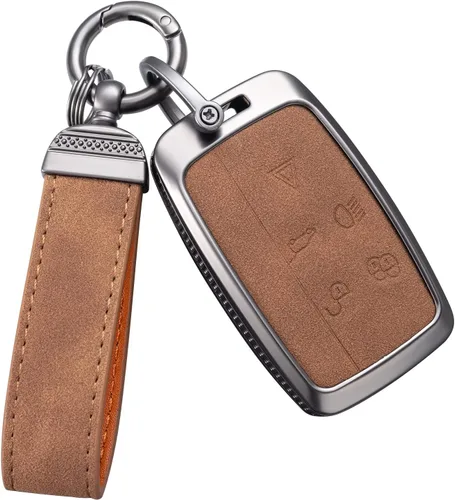 Miniatura 11 de YO&YOYE Compatible con llavero Land Rover Funda con llavero de cuero para Range Rover Evoque Sport Velar Land Rover Discovery Jaguar F-Pace F-Type