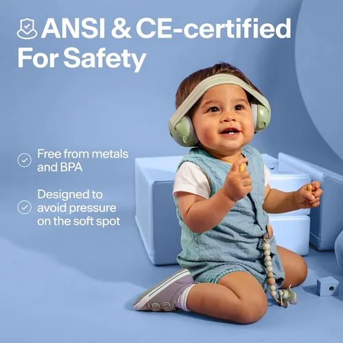 Miniatura 5 de Alpine Muffy Baby - Protección de oídos para bebés y niños pequeños de hasta 36 meses, certificado CE y ANSI, orejeras con reducción de ruido, Azul