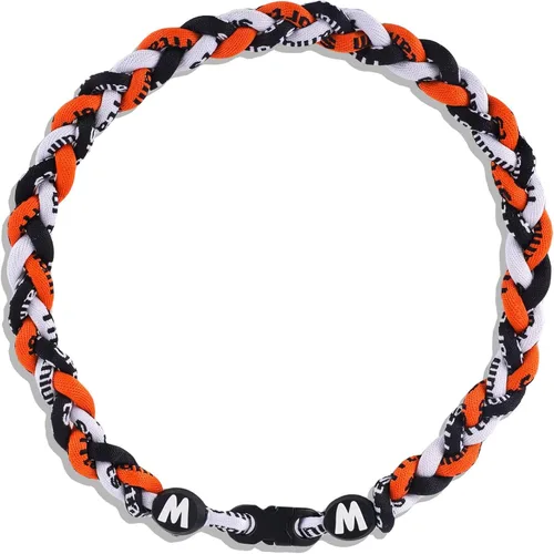 Miniatura 9 de Willtok Collar de béisbol prémium de 18 pulgadas con cuerda trenzada de nailon con diseño Tornado