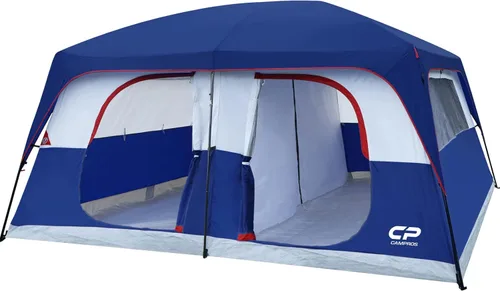 Miniatura 11 de CAMPROS CP Camping Tent 10/12 Person Family Cabin Tent, 2 Room Water Resistant Waterproof Tent with Top Rainfly, 4 Large Mesh Windows, Double Layer