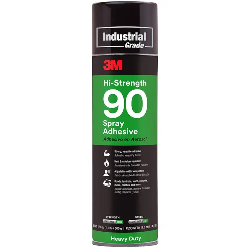 Paquete de adhesivo en aerosol 3M Hi-Strength 90, pegamento transparente permanente, se rocía boca abajo + pegamento adhesivo permanente multiusos