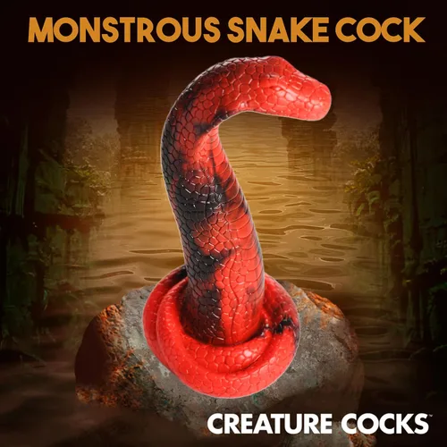 Miniatura 4 de CREATURE COCKS King Cobra - Consolador de silicona para hombres, mujeres y parejas. Firme y flexible, base de succión fuerte, consolador