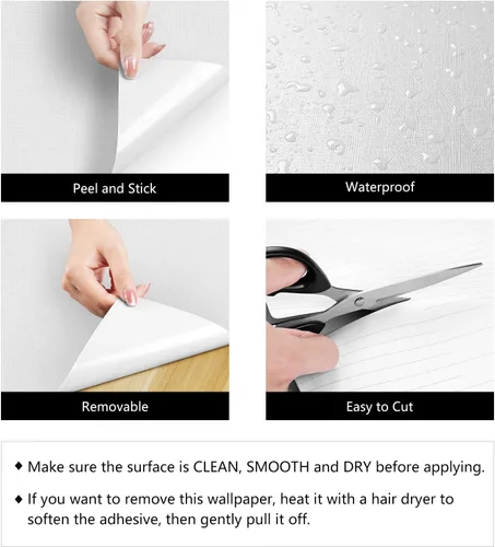 Miniatura 7 de LaCheery Papel tapiz a rayas grises y blancas para despegar y pegar, papel tapiz moderno de rayas geométricas para baño, papel adhesivo a rayas