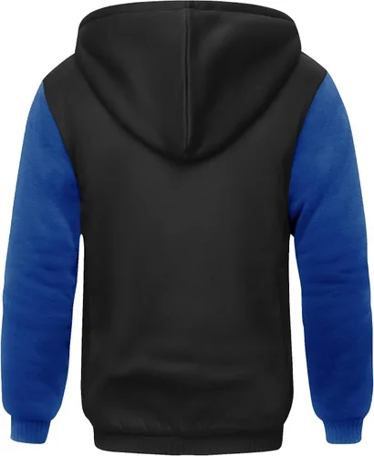 Miniatura 48 de SCODI Sudaderas con capucha para hombre, forro polar pesado, cremallera completa, forro de sherpa grueso, chaqueta con capucha