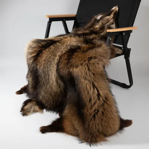 Miniatura 6 de Genuinas pieles curtidas naturales de mapache con pelaje clasificado de grado 1, pieles reales de mapache para atado de moscas, artesanías, abrigos