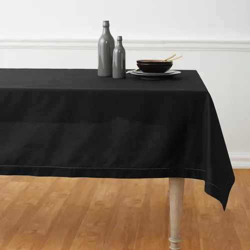 Miniatura 32 de Solino Home Mantel cuadrado de lino y algodón con vainica, 52 x 52 pulgadas, lavable a máquina para verano, 4 de julio