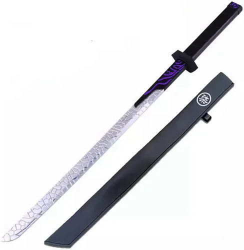 Miniatura 10 de Espada de anime japonés Samurai Pu de 32 pulgadas, espada de anime ninja Katana juguete para adolescentes, adultos, jugar, esgrima, diversión