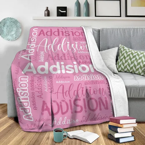 Miniatura 2 de Manta de bebé personalizada con nombre rosa, mantas de bebé personalizadas para niños y niñas, manta suave y acogedora para recién nacidos y bebés