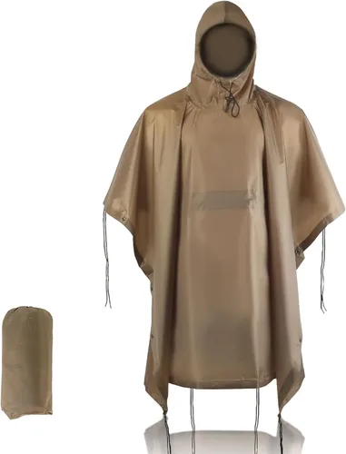 Miniatura 17 de Poncho de lluvia de camuflaje, abrigo impermeable multiusos